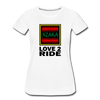 XZAKA - Women "Love 2 Read" Motivational T-Shirt - W2144 - white