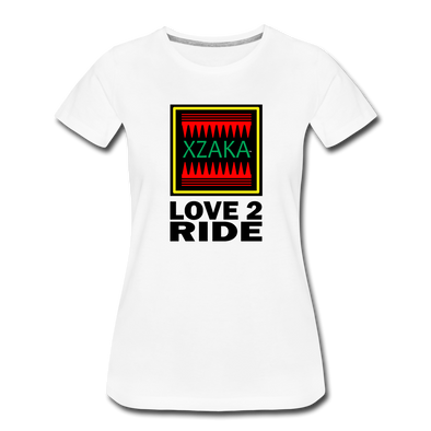 XZAKA - Women "Love 2 Read" Motivational T-Shirt - W2144 - white