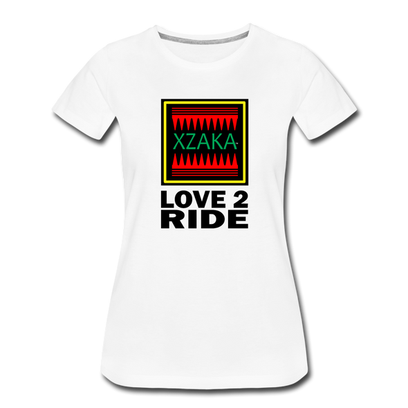 XZAKA - Women "Love 2 Read" Motivational T-Shirt - W2144 - white