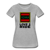 XZAKA - Women "Love 2 Read" Motivational T-Shirt - W2144 - heather gray