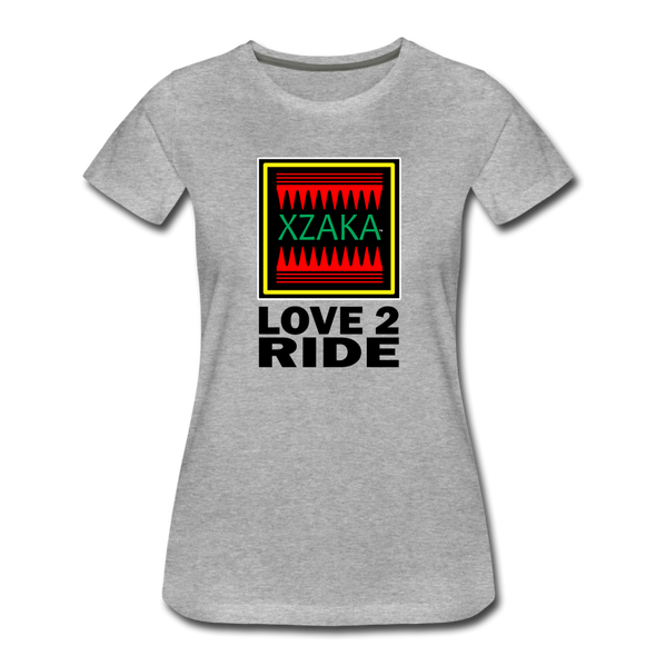 XZAKA - Women "Love 2 Read" Motivational T-Shirt - W2144 - heather gray