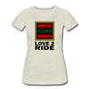 XZAKA - Women "Love 2 Read" Motivational T-Shirt - W2144 - heather oatmeal