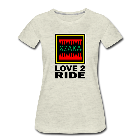 XZAKA - Women "Love 2 Read" Motivational T-Shirt - W2144 - heather oatmeal