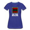 XZAKA - Women "On The Run" Motivational T-Shirt - W2142 - royal blue