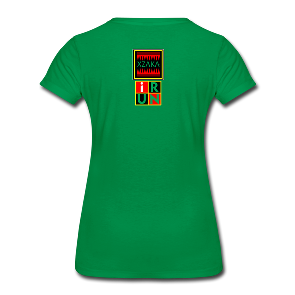 XZAKA - Women "On The Run" Motivational T-Shirt - W2142 - kelly green