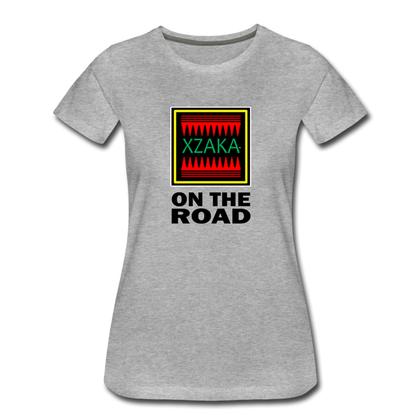 XZAKA - Women "On the Road" Motivational T-Shirt - W2145 - heather gray