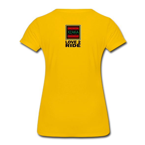 XZAKA - Women "On the Road" Motivational T-Shirt - W2145 - sun yellow