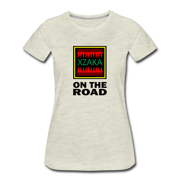 XZAKA - Women "On the Road" Motivational T-Shirt - W2145 - heather oatmeal