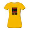 XZAKA - Women "iRIDE" Motivational T-Shirt - W2146 - sun yellow