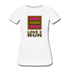 XZAKA - Women "Love 2 Run" Motivational T-Shirt - W2146 - white