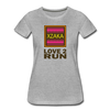 XZAKA - Women "Love 2 Run" Motivational T-Shirt - W2146 - heather gray