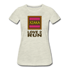 XZAKA - Women "Love 2 Run" Motivational T-Shirt - W2146 - heather oatmeal