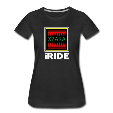 XZAKA - Women "iRide" Motivational T-Shirt - W2146 - black