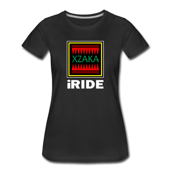 XZAKA - Women "iRide" Motivational T-Shirt - W2146 - black