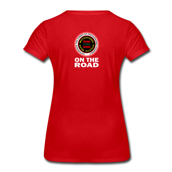 XZAKA - Women "iRide" Motivational T-Shirt - W2146 - red