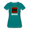 XZAKA - Women "iRide" Motivational T-Shirt - W2146 - teal