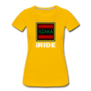 XZAKA - Women "iRide" Motivational T-Shirt - W2146 - sun yellow