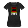 XZAKA - Women "iRide" Motivational T-Shirt - W2146 - charcoal gray