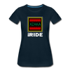 XZAKA - Women "iRide" Motivational T-Shirt - W2146 - deep navy