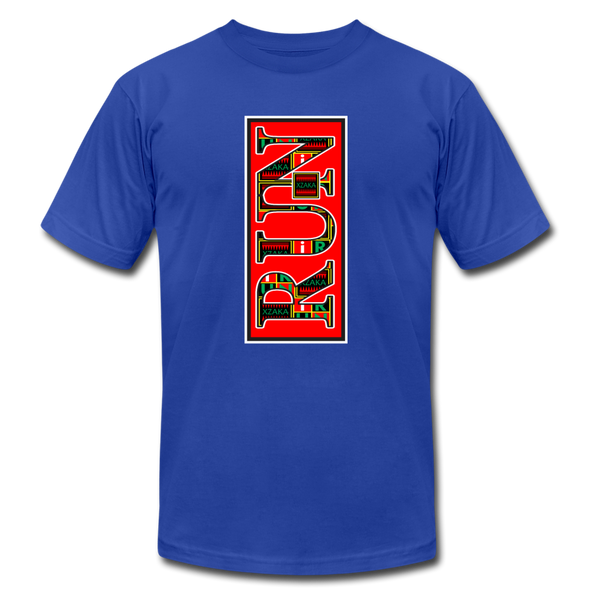 XZAKA - Women "RUN" Motivational T-Shirt - W2150 - royal blue