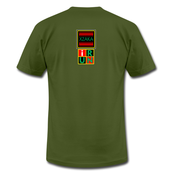 XZAKA - Women "RUN" Motivational T-Shirt - W2150 - olive