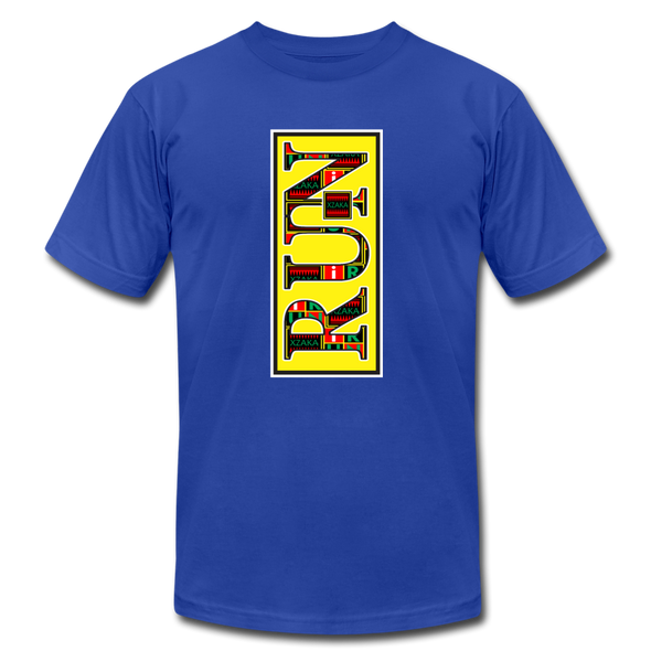 XZAKA - Women "RUN" Motivational T-Shirt - W2151 - royal blue