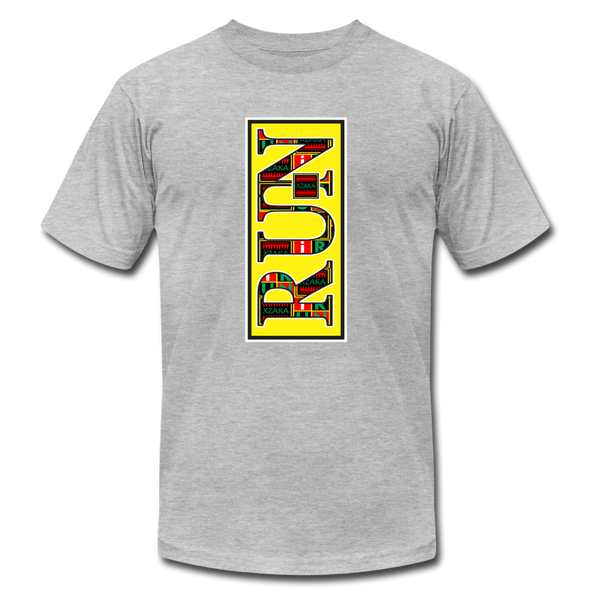 XZAKA - Women "RUN" Motivational T-Shirt - W2151 - heather gray