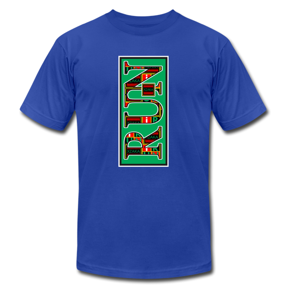 XZAKA - Women "RUN" Motivational T-Shirt - W2152 - royal blue