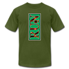 XZAKA - Women "RUN" Motivational T-Shirt - W2152 - olive