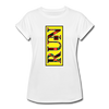 XZAKA - Women "RUN" Motivational T-Shirt - W2154 - white