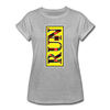 XZAKA - Women "RUN" Motivational T-Shirt - W2154 - heather gray