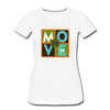 XZAKA - Women "Move It" Motivational T-Shirt - W2156 - white