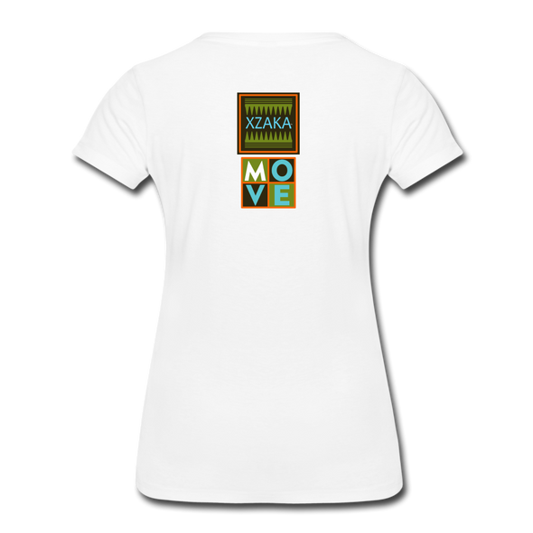 XZAKA - Women "Move It" Motivational T-Shirt - W2156 - white