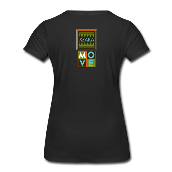 XZAKA - Women "Move It" Motivational T-Shirt - W2156 - black