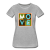 XZAKA - Women "Move It" Motivational T-Shirt - W2156 - heather gray