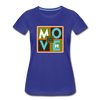 XZAKA - Women "Move It" Motivational T-Shirt - W2156 - royal blue