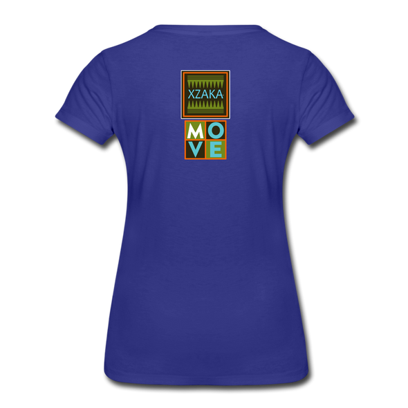 XZAKA - Women "Move It" Motivational T-Shirt - W2156 - royal blue