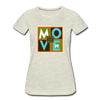 XZAKA - Women "Move It" Motivational T-Shirt - W2156 - heather oatmeal