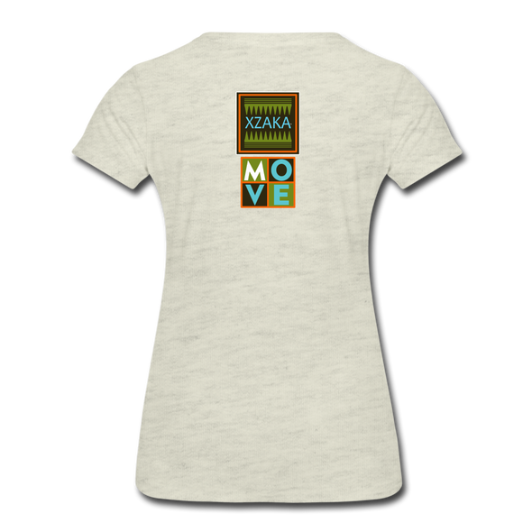 XZAKA - Women "Move It" Motivational T-Shirt - W2156 - heather oatmeal