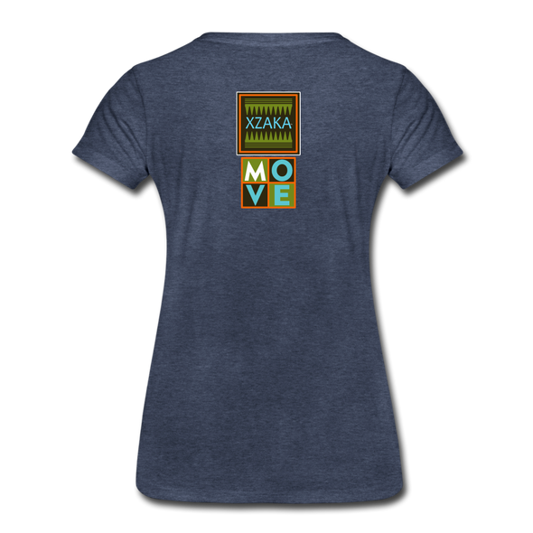 XZAKA - Women "Move It" Motivational T-Shirt - W2156 - heather blue