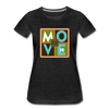 XZAKA - Women "Move It" Motivational T-Shirt - W2156 - charcoal gray