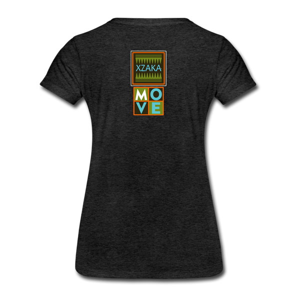 XZAKA - Women "Move It" Motivational T-Shirt - W2156 - charcoal gray