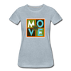 XZAKA - Women "Move It" Motivational T-Shirt - W2156 - heather ice blue