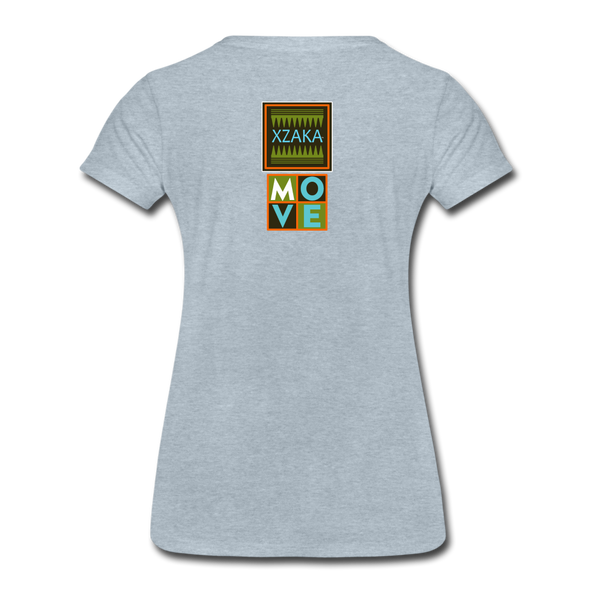 XZAKA - Women "Move It" Motivational T-Shirt - W2156 - heather ice blue