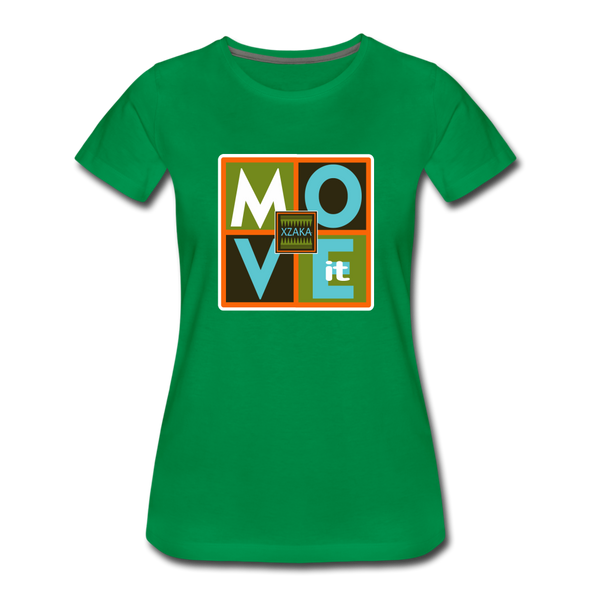 XZAKA - Women "Move It" Motivational T-Shirt - W2156 - kelly green