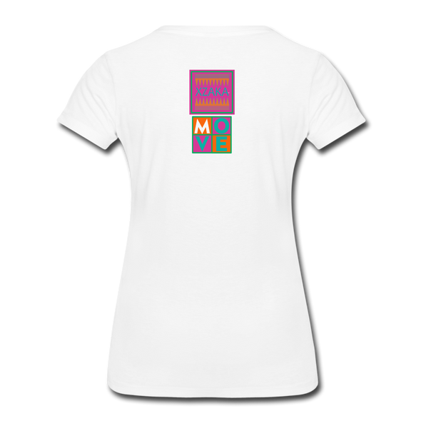 XZAKA - Women "Move It" Motivational T-Shirt - W2156 - white