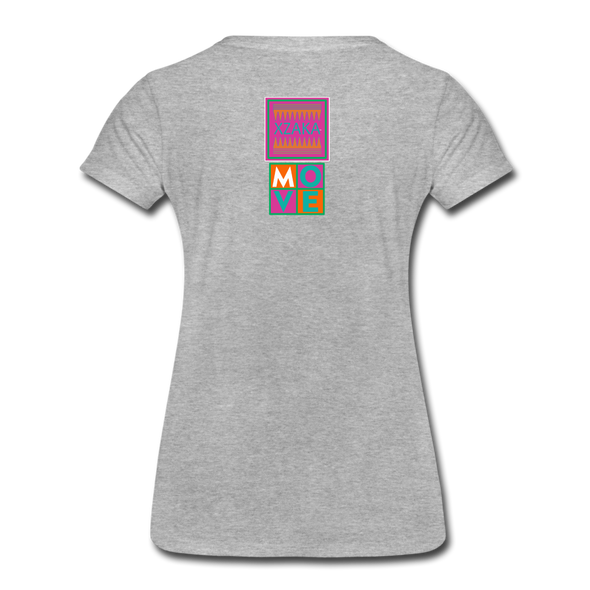 XZAKA - Women "Move It" Motivational T-Shirt - W2156 - heather gray