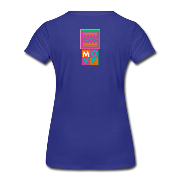 XZAKA - Women "Move It" Motivational T-Shirt - W2156 - royal blue