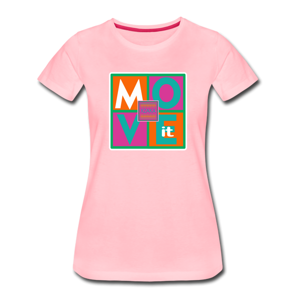 XZAKA - Women "Move It" Motivational T-Shirt - W2156 - pink