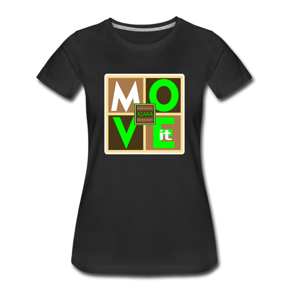 XZAKA - Women "Move It" Motivational T-Shirt - W2159 - black